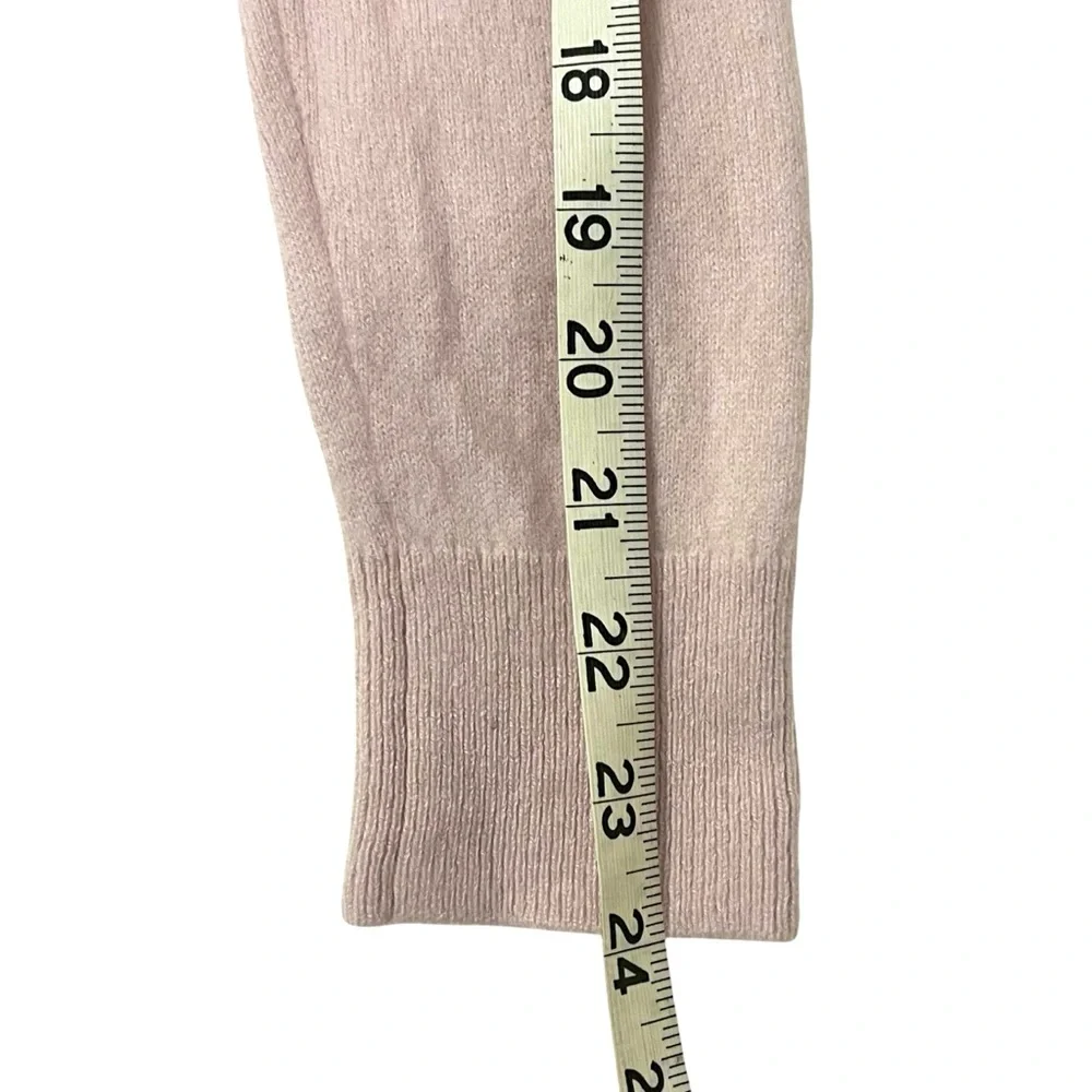 Quince 100% Cashmere V-Neck Sweater Blush Pink Soft Lightweight Knit Medium M - Picture 5 of 7